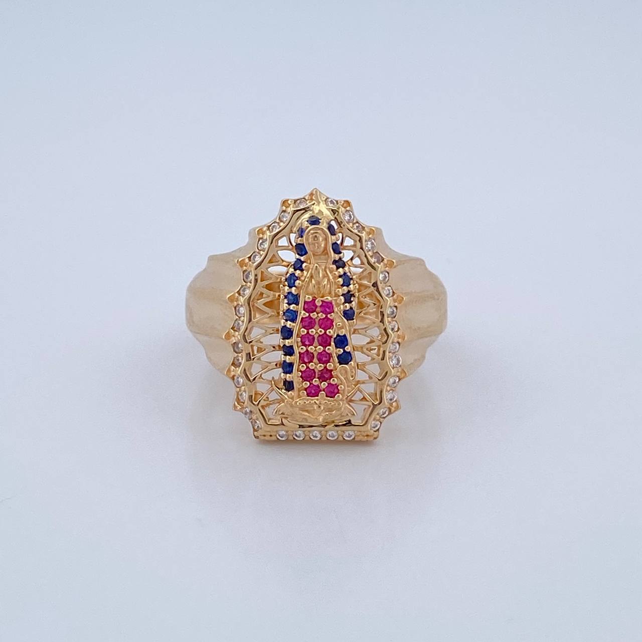 Anillo Virgen de Guadalupe 6.65gr / T7 3/4 / Oro 18K $