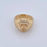 Anillo Leon 9gr / T10 1/4 / Oro 18K $