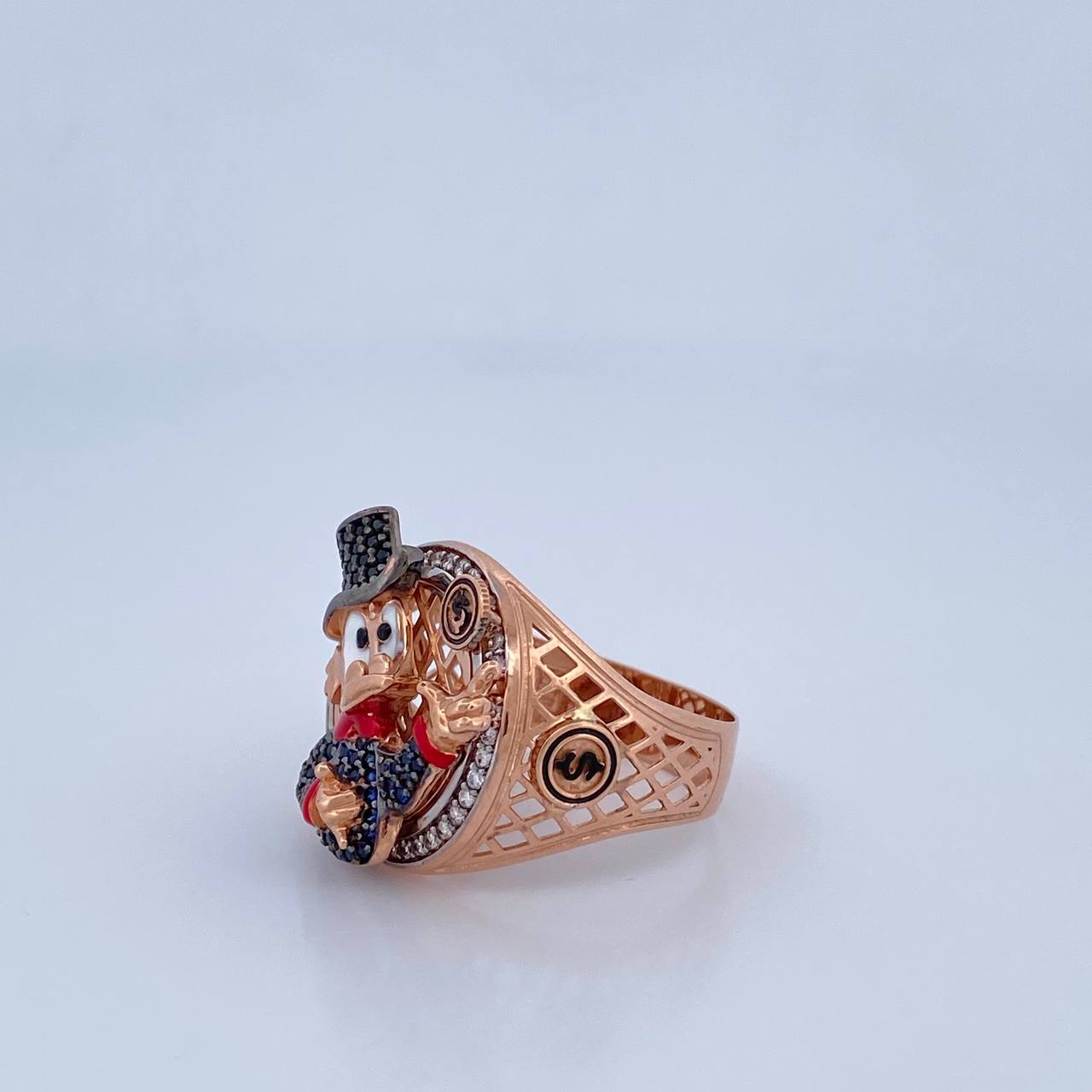 Anillo Pato Inspirado 11.1gr / T11 3/4 / Oro 18K $
