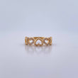Anillo Corazones 2.65gr / T6 3/4 / Circones Blancos Oro Amarillo 18K &