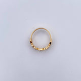Anillo Corazones 2.4gr / T4 3/4 / Circones Blancos Oro Amarillo 18K &