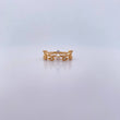 Anillo Ojos Corona 2.3gr / T6 / Circones Blancos Oro Amarillo 18K &