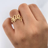Anillo Love 2.7gr / T4 3/4 / Liso Oro Amarillo 18K &