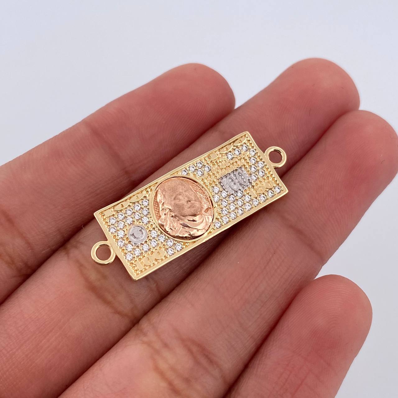 Herraje One Dólar 3gr / 3cm / Oro 18K $
