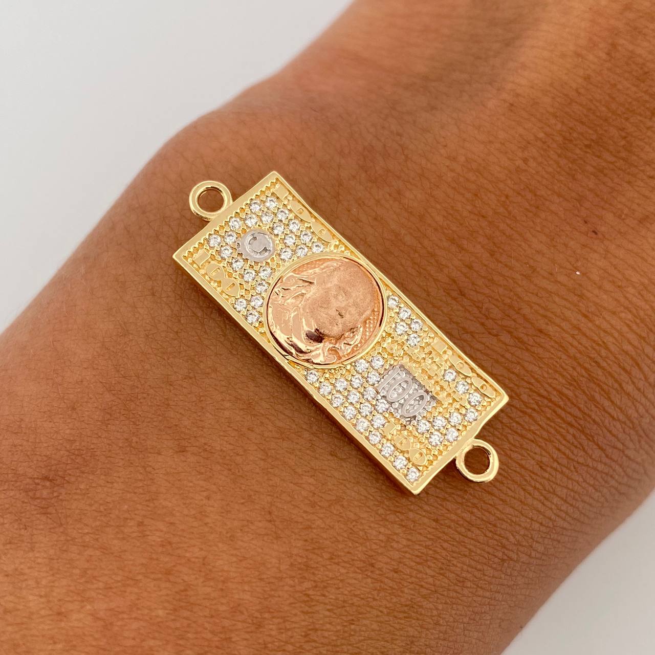 Herraje One Dólar 3gr / 3cm / Oro 18K $
