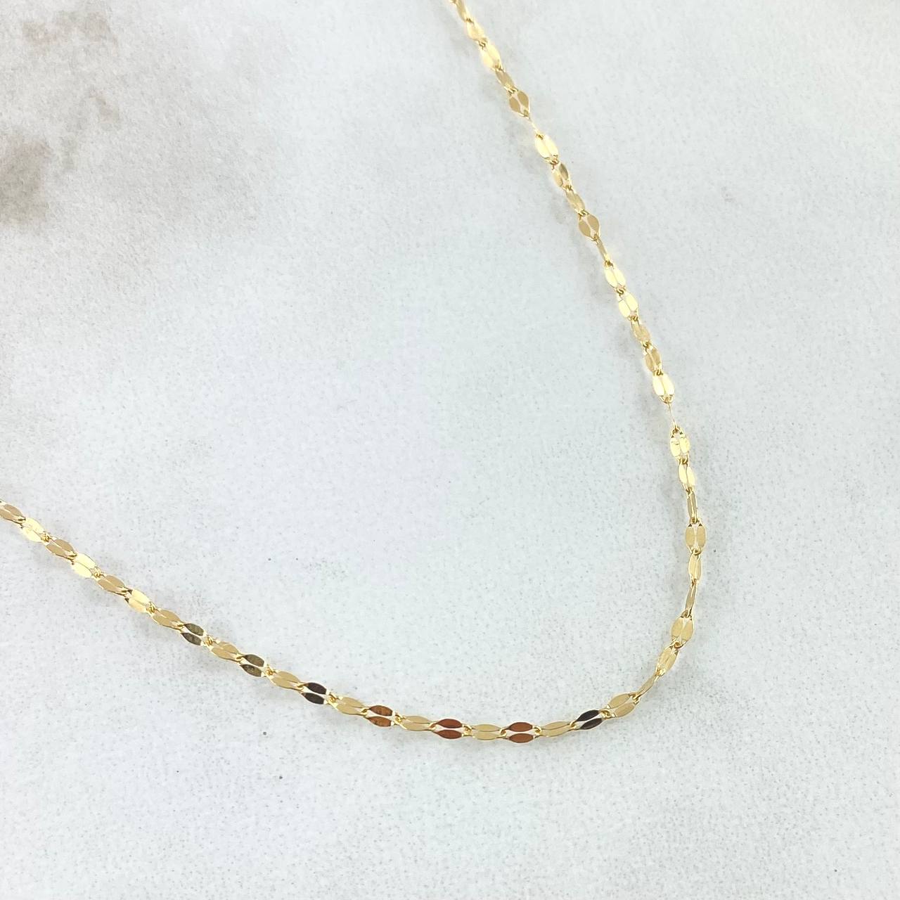 Cadena Flor Espejo 0.9gr / 50cm / +3 Oro 18K ©