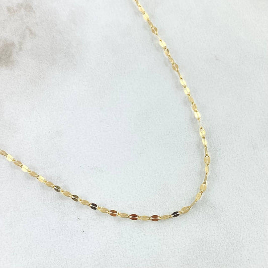 Cadena Flor Espejo 0.9gr / 50cm / +3 Oro 18K ©