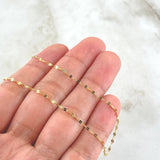 Cadena Flor Espejo 0.9gr / 50cm / +3 Oro 18K ©