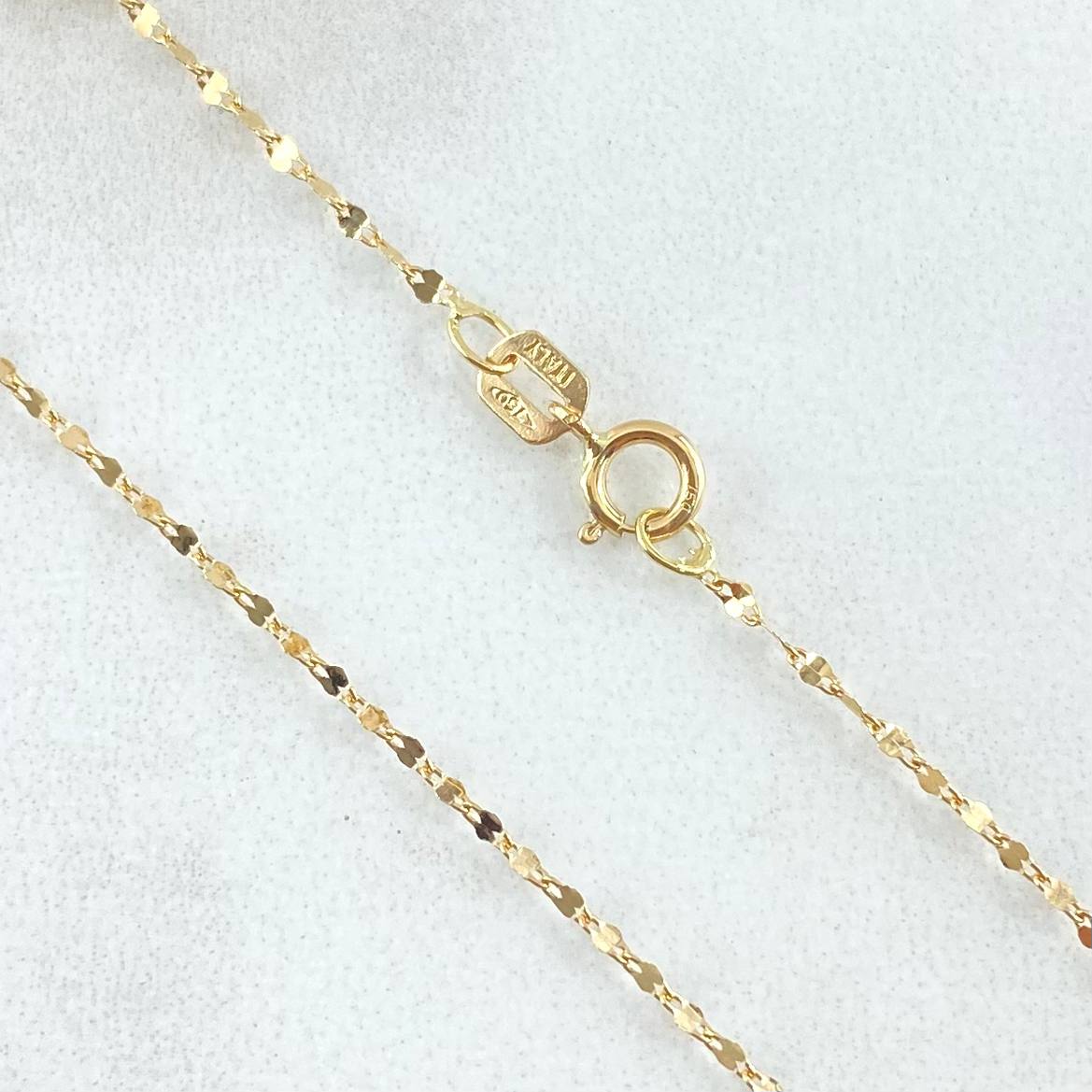 Cadena Flor Espejo 0.9gr / 50cm / +3 Oro 18K ©