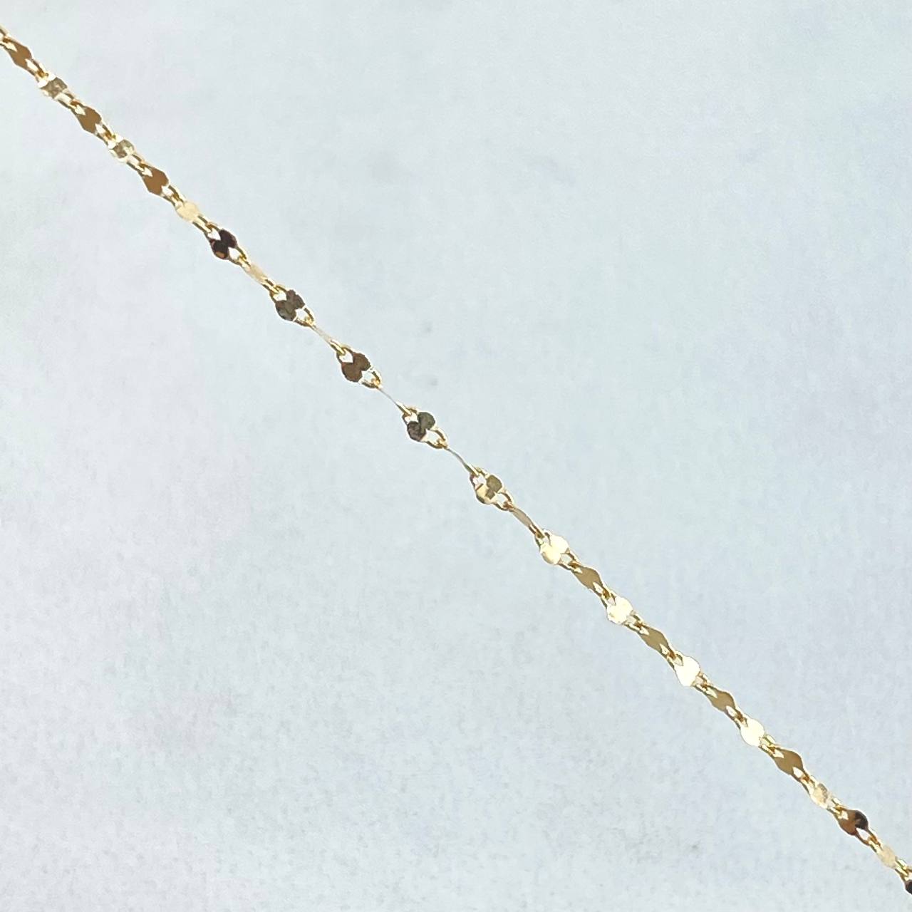 Cadena Flor Espejo 0.7gr / 50cm- +3 Oro 18K