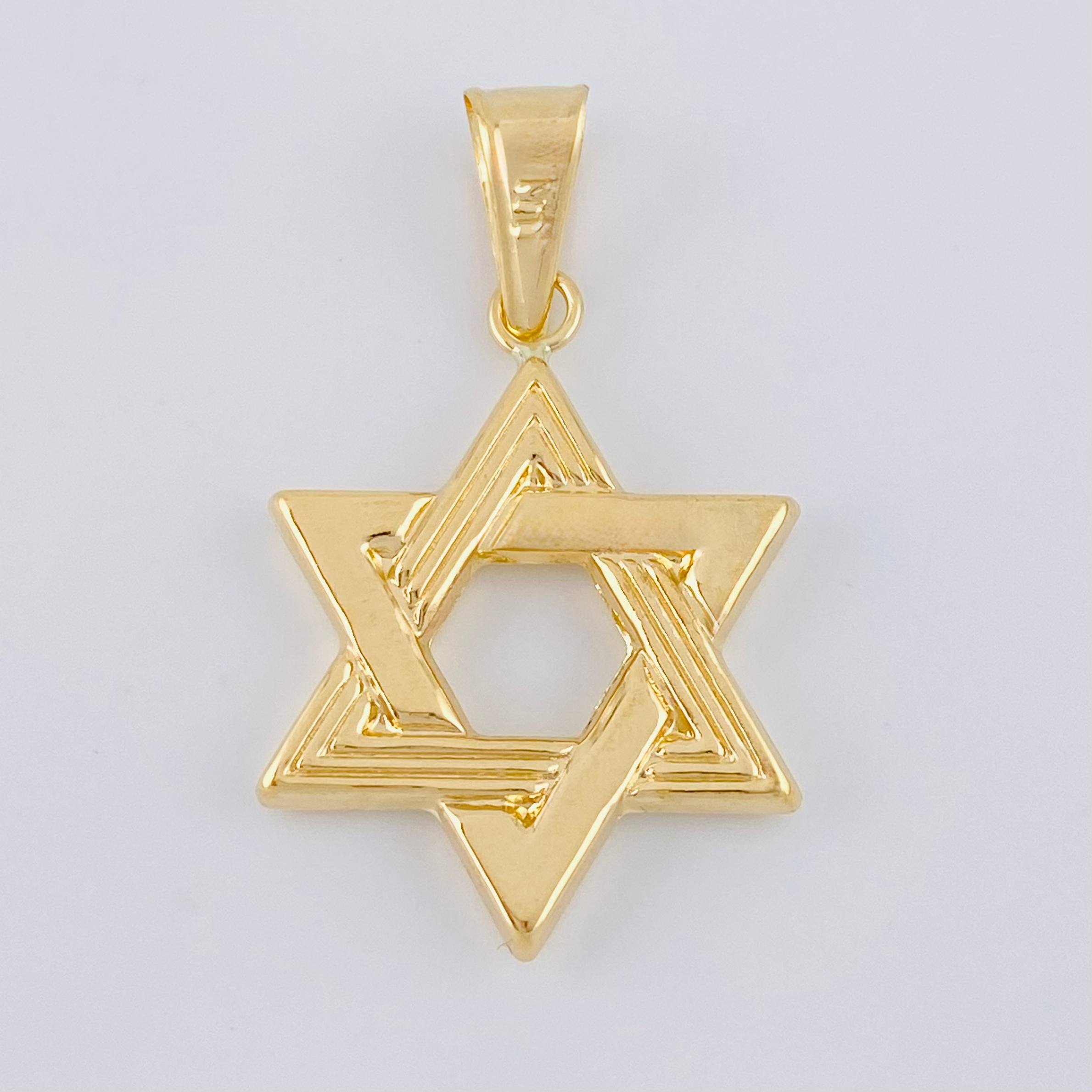 Dije Estrella De David 2.25 g / 3.7 cm Oro Amarillo 18K
