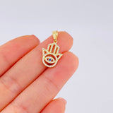 Dije Mano Hamsa 1.3 g / 2.3 cm Oro Amarillo 18K