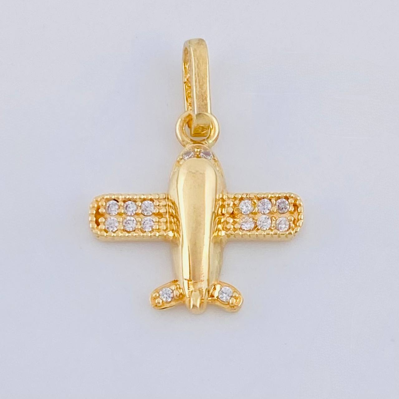 Dije Avión 1.3 g / 2 cm Oro Amarillo 18K