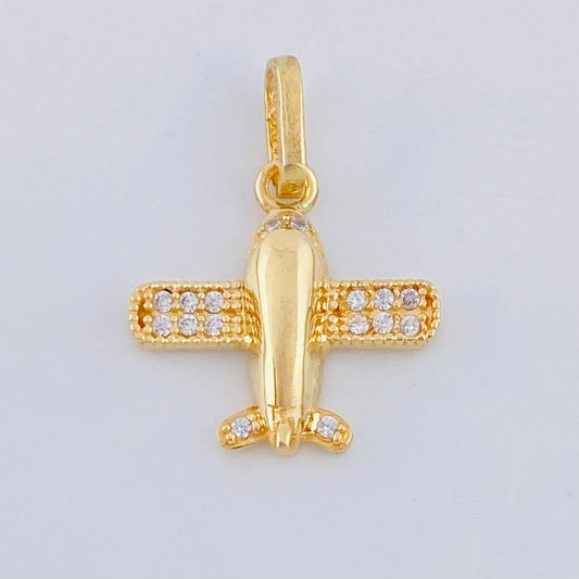 Dije Avión 1.3 g / 2 cm Oro Amarillo 18K