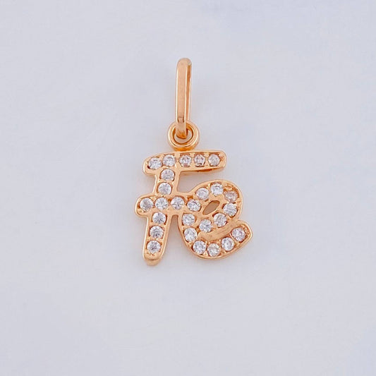 Dije Fe 0.9 g / 1.7 cm Oro Rosa 18K