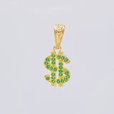 Dije Signo Dolar 0.65 g / 1.8 cm Oro Amarillo 18K