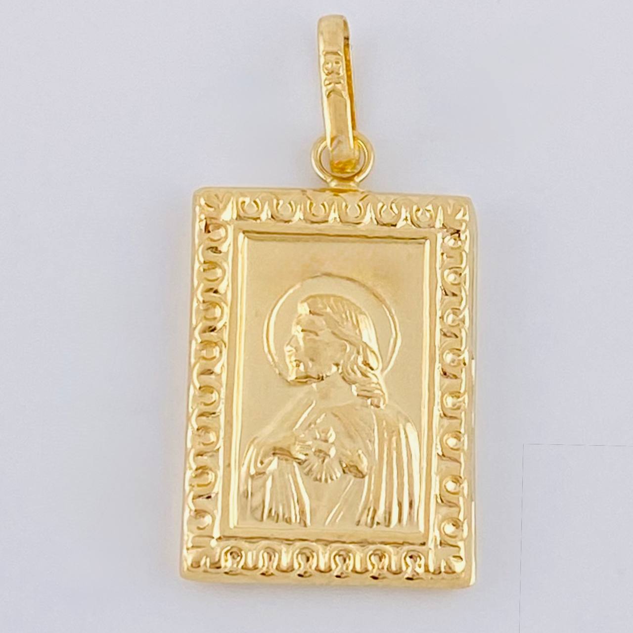Dije Placa Doble Faz 1.75 g / 3 cm Oro Amarillo 18K