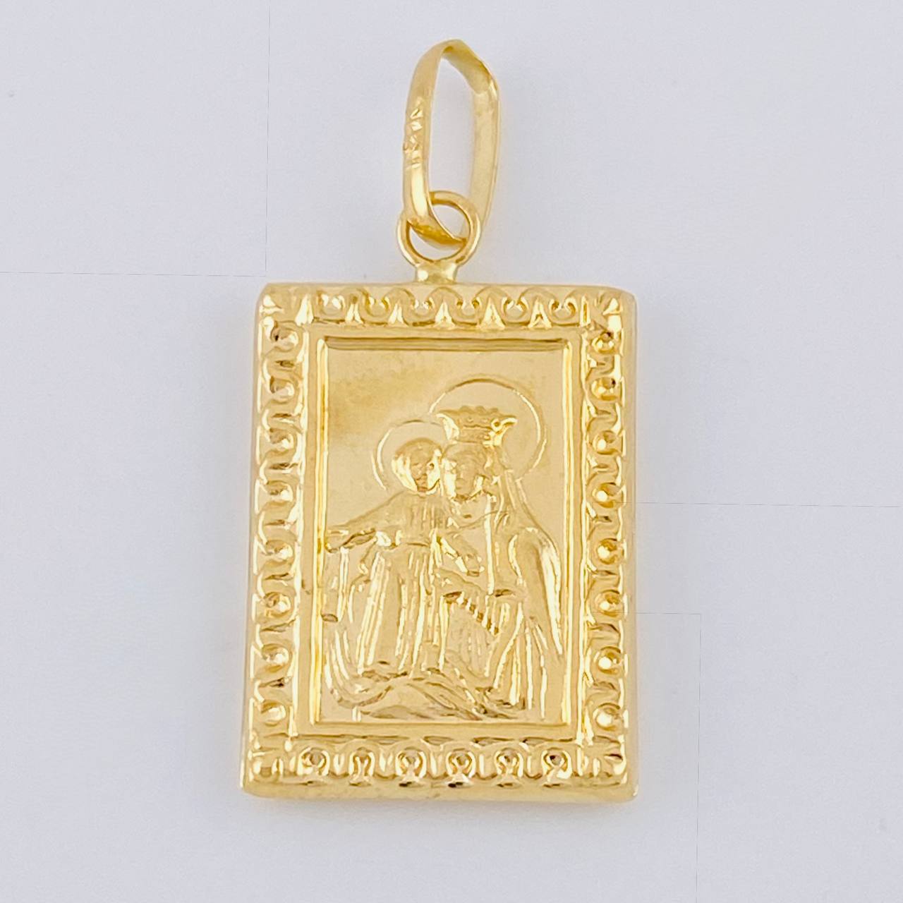 Dije Placa Doble Faz 1.75 g / 3 cm Oro Amarillo 18K