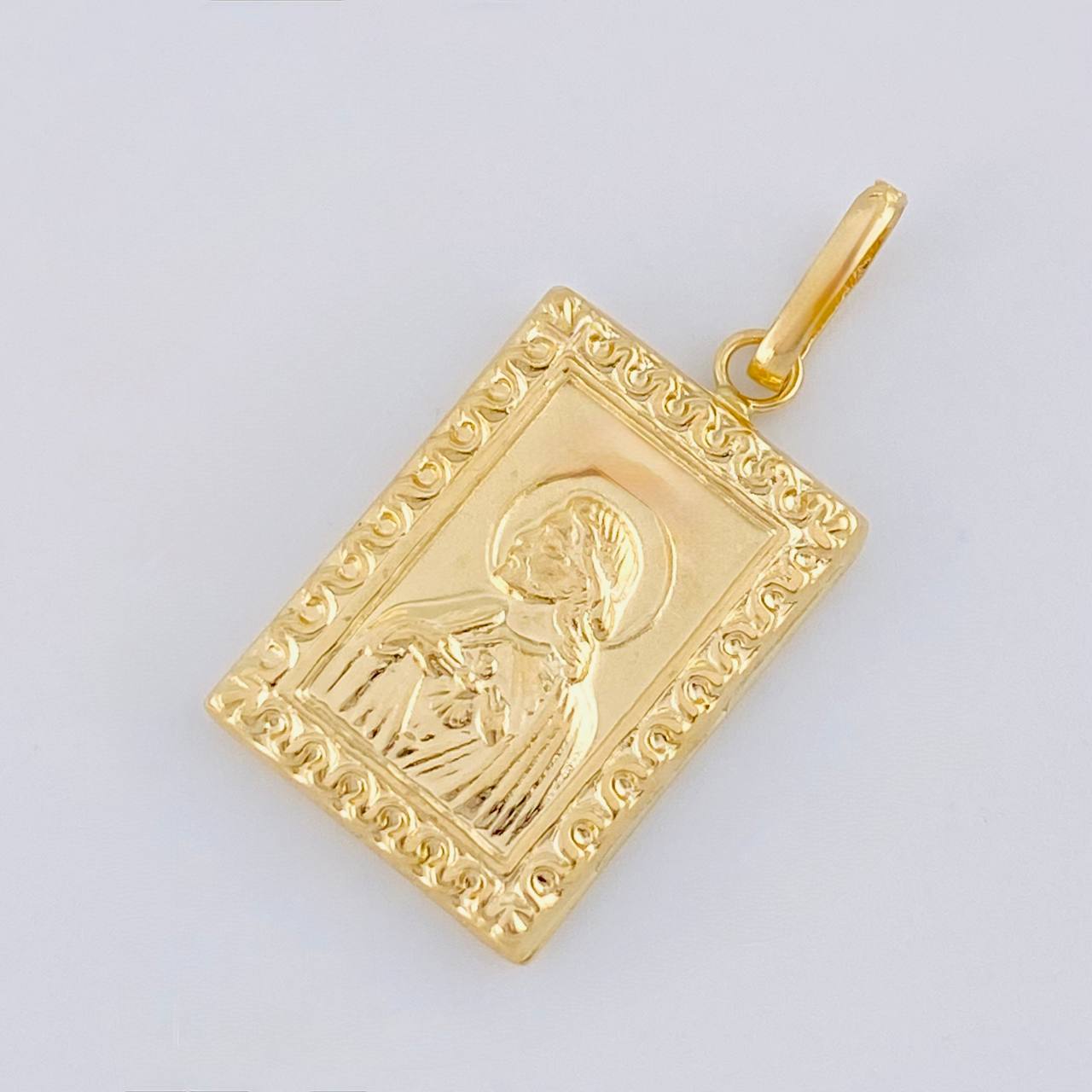 Dije Placa Doble Faz 1.75 g / 3 cm Oro Amarillo 18K
