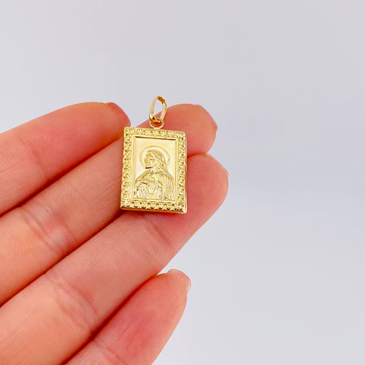 Dije Placa Doble Faz 1.75 g / 3 cm Oro Amarillo 18K