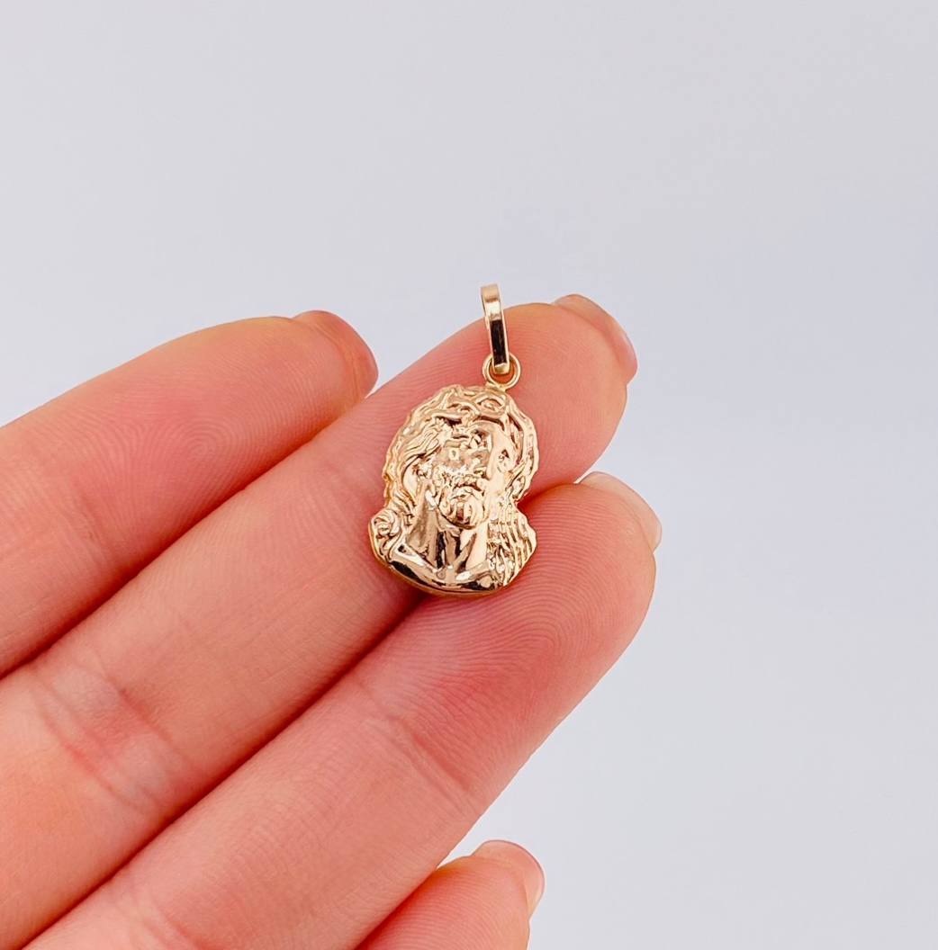 Dije Rostro Cristo 1 g / 2.4 cm Oro Rosa 18K
