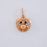 Dije Rostro Oso 1.05 g / 1.5 cm Oro Rosa 18K