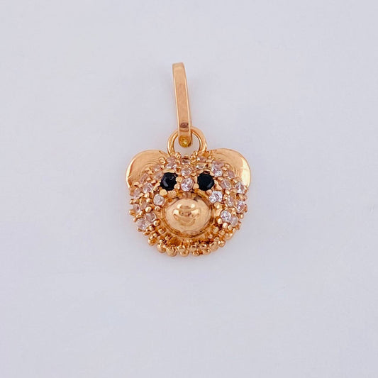 Dije Rostro Oso 1.1 g / 1.5 cm Oro Rosa 18K