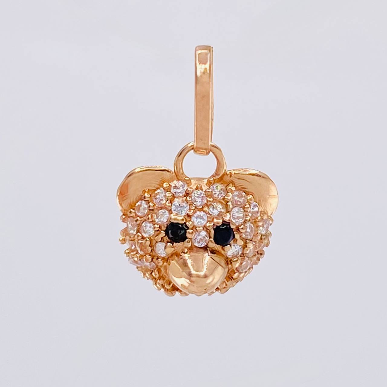 Dije Rostro Oso 1.1 g / 1.5 cm Oro Rosa 18K