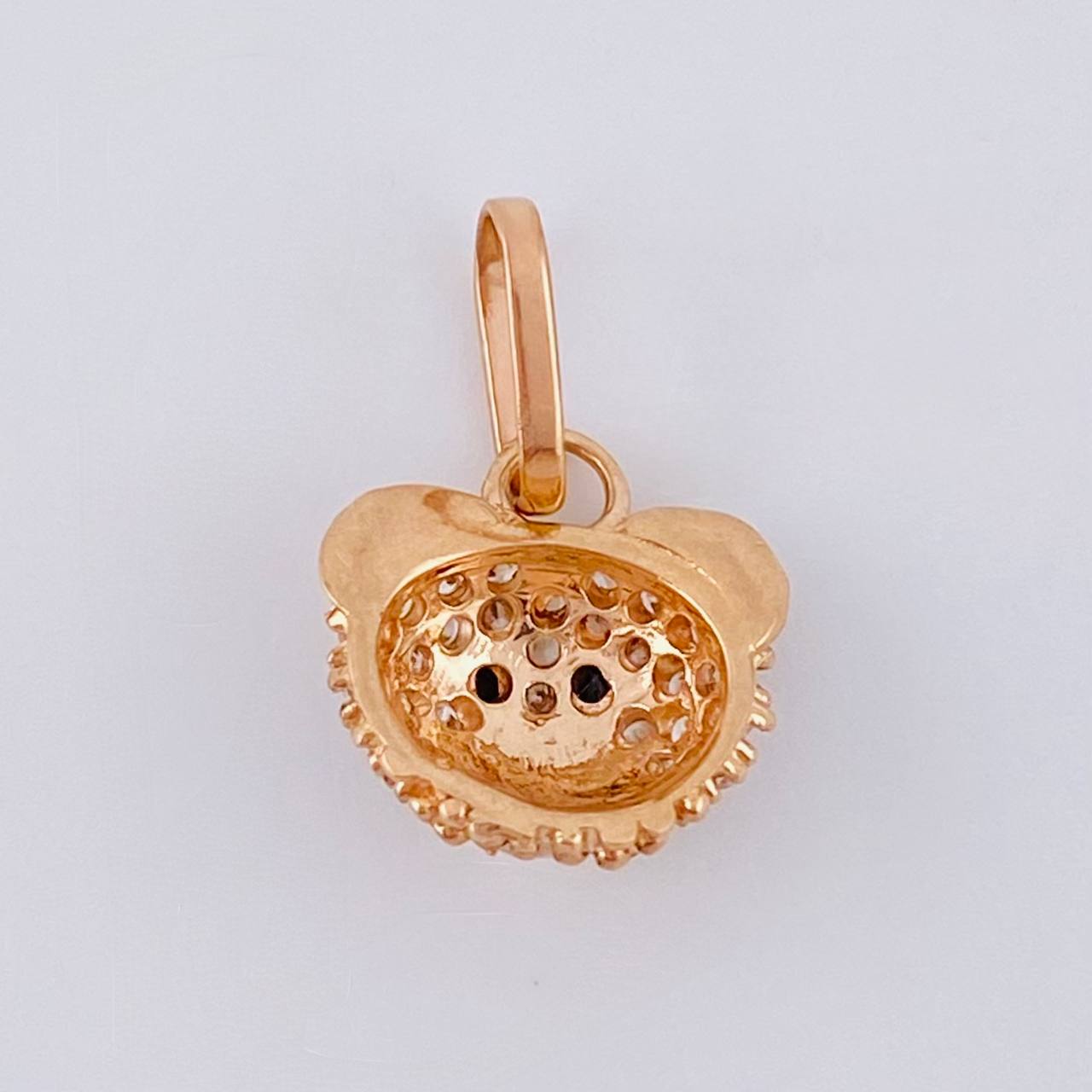 Dije Rostro Oso 1.05 g / 1.5 cm Oro Rosa 18K