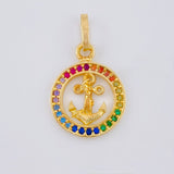 Dije Aro Ancla Arcoiris 1.45 g / 2.3 cm Oro Amarillo 18K