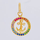 Dije Aro Ancla Arcoiris 1.45 g / 2.3 cm Oro Amarillo 18K