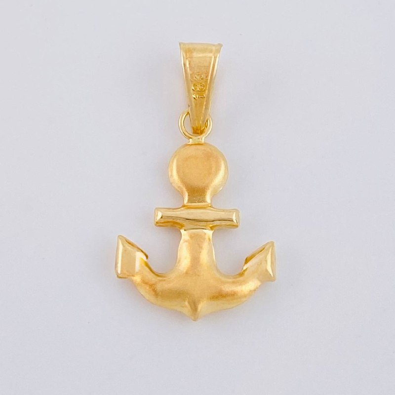 Dije Ancla Mate 1.05 g / 2.8 cm Oro Amarillo 18K