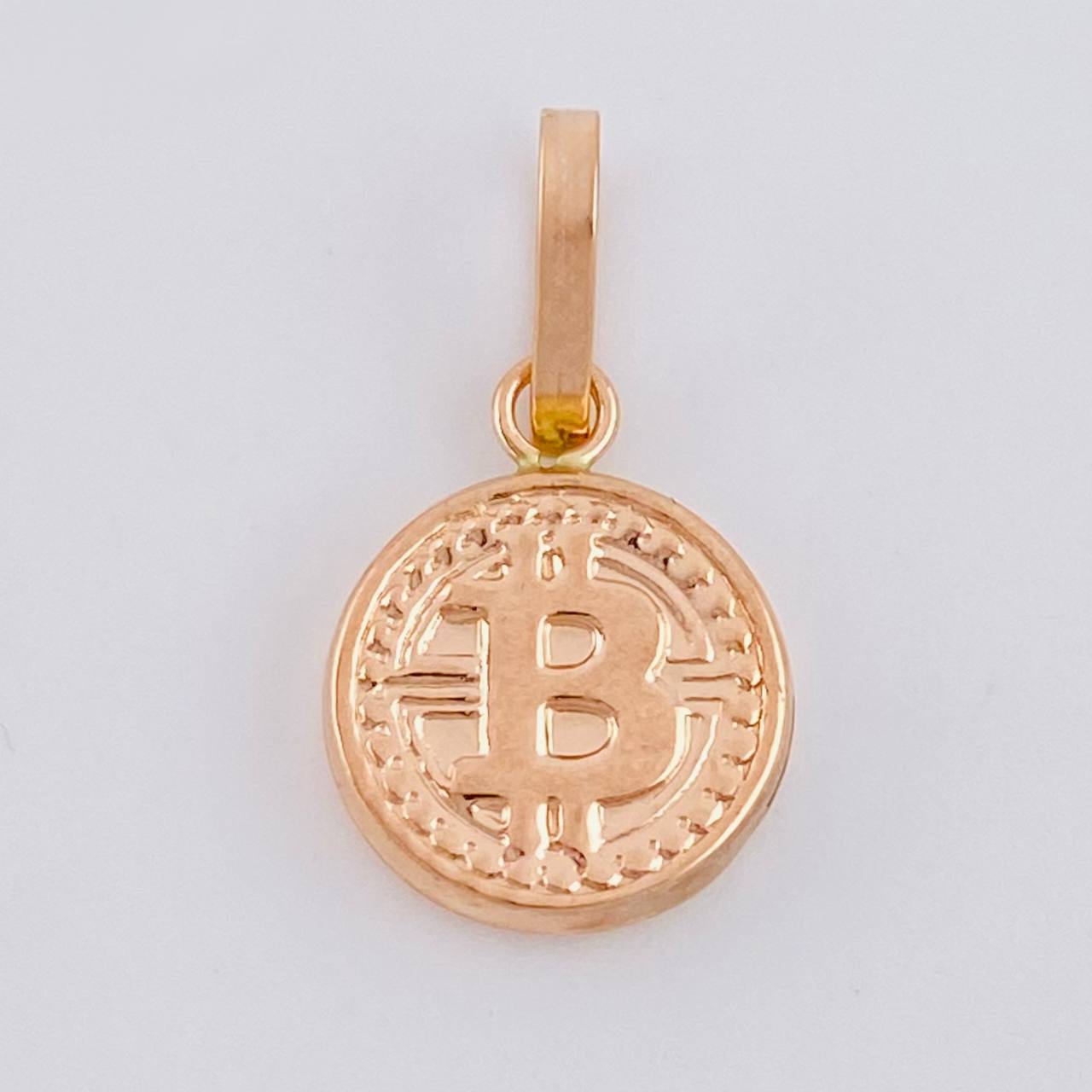 Dije Moneda Bit 0.65 g / 1.9 cm Oro Rosa 18K