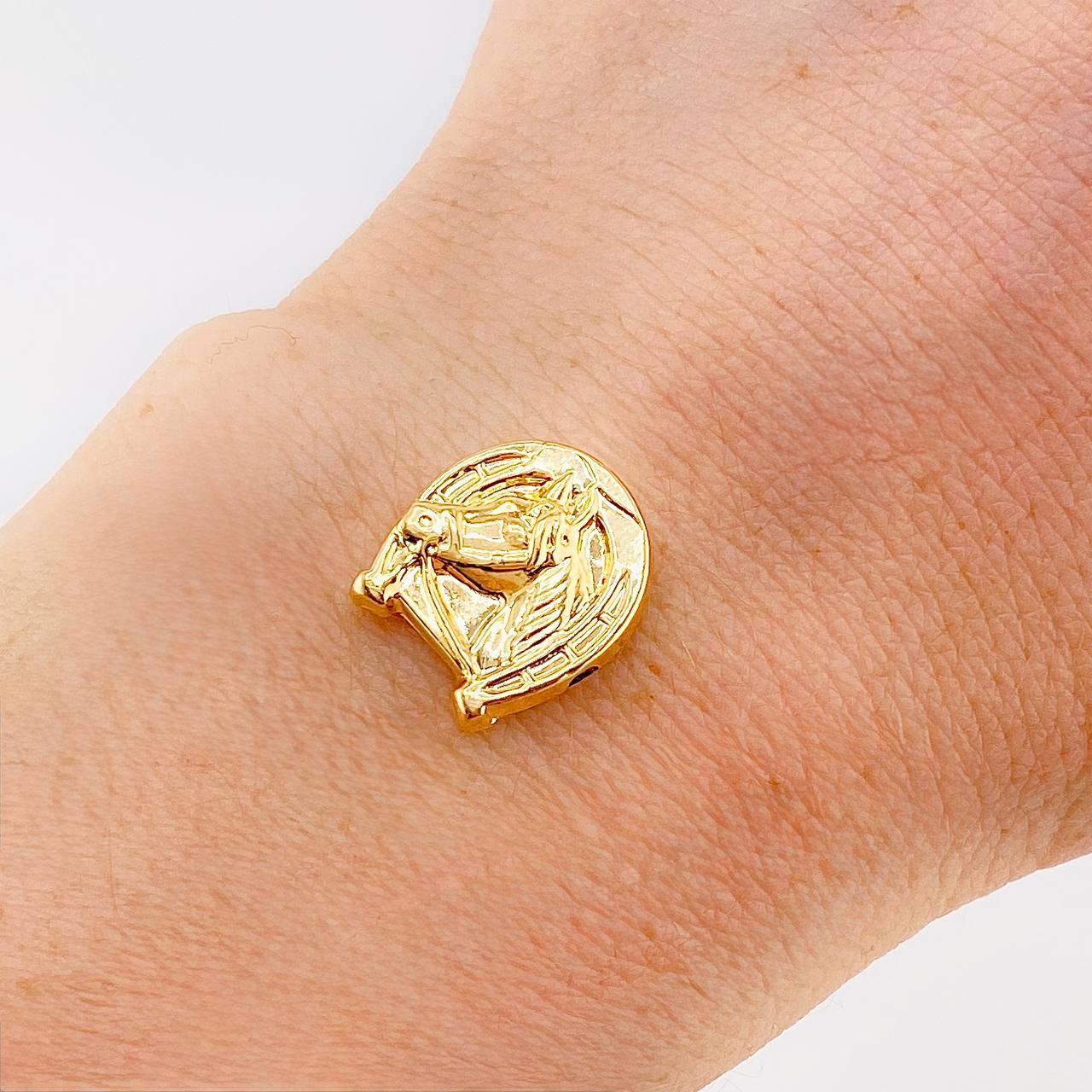 Herraje Herradura Caballo 0.85 g / 1.3 cm Oro Amarillo 18K