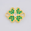 Herraje Trebol Corazon 0.75 g / 1.2 cm Oro Amarillo 18K
