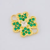 Herraje Trebol Corazon 0.75 g / 1.2 cm Oro Amarillo 18K