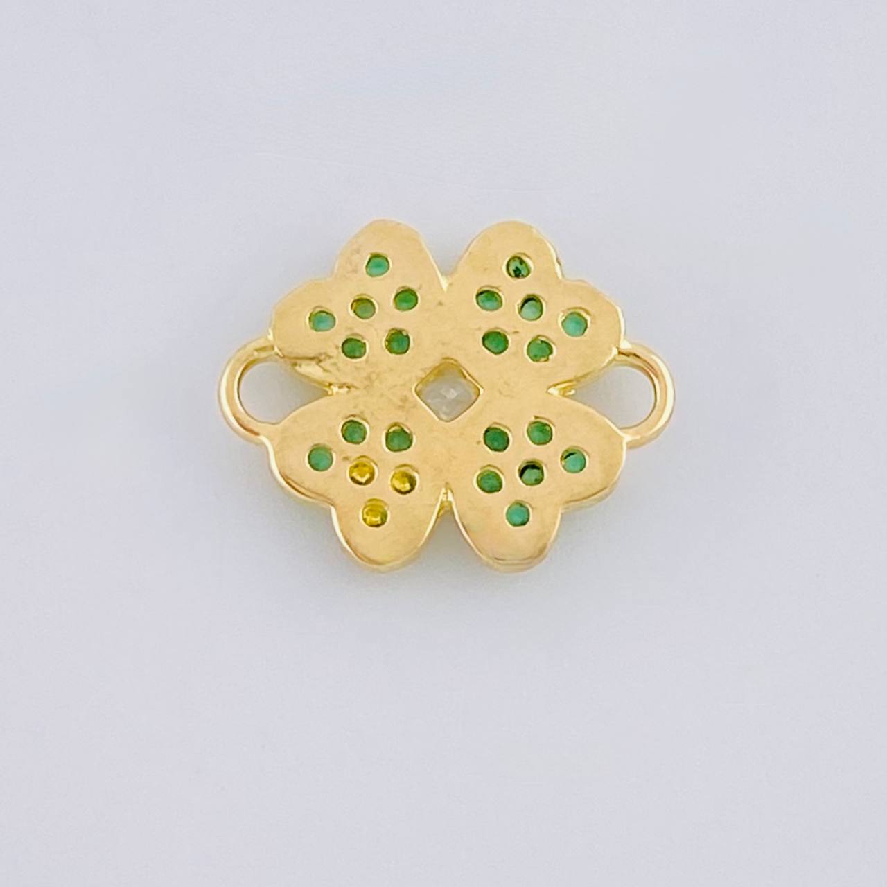 Herraje Trebol Corazon 0.75 g / 1.2 cm Oro Amarillo 18K