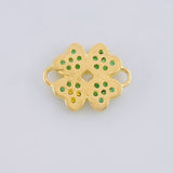 Herraje Trebol Corazon 0.75 g / 1.2 cm Oro Amarillo 18K