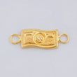 Herraje Dolar 0.35 g / 1.6 cm Oro Amarillo 18K