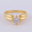 Anillo Solitario Doble Linea 3.3 g / T6 Oro Amarillo 18K