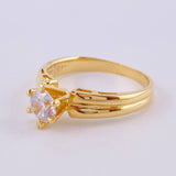 Anillo Solitario Doble Linea 3.3 g / T6 Oro Amarillo 18K