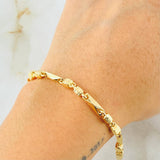 Pulso Rústico 6.95gr / 22.5cm / Oro Amarillo 18K ©