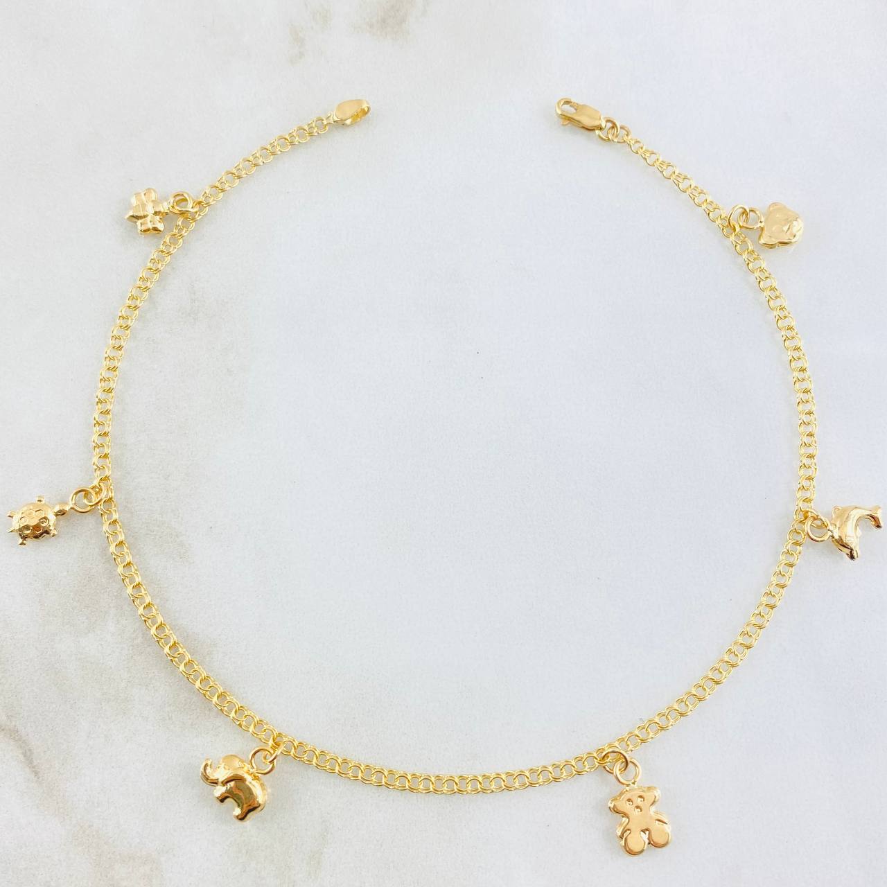 Tobillera Aro Seguido 3.6gr / 24.5cm / Oro Amarillo 18K ©