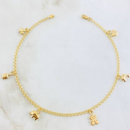 Tobillera Aro Seguido 3.6gr / 24.5cm / Oro Amarillo 18K ©