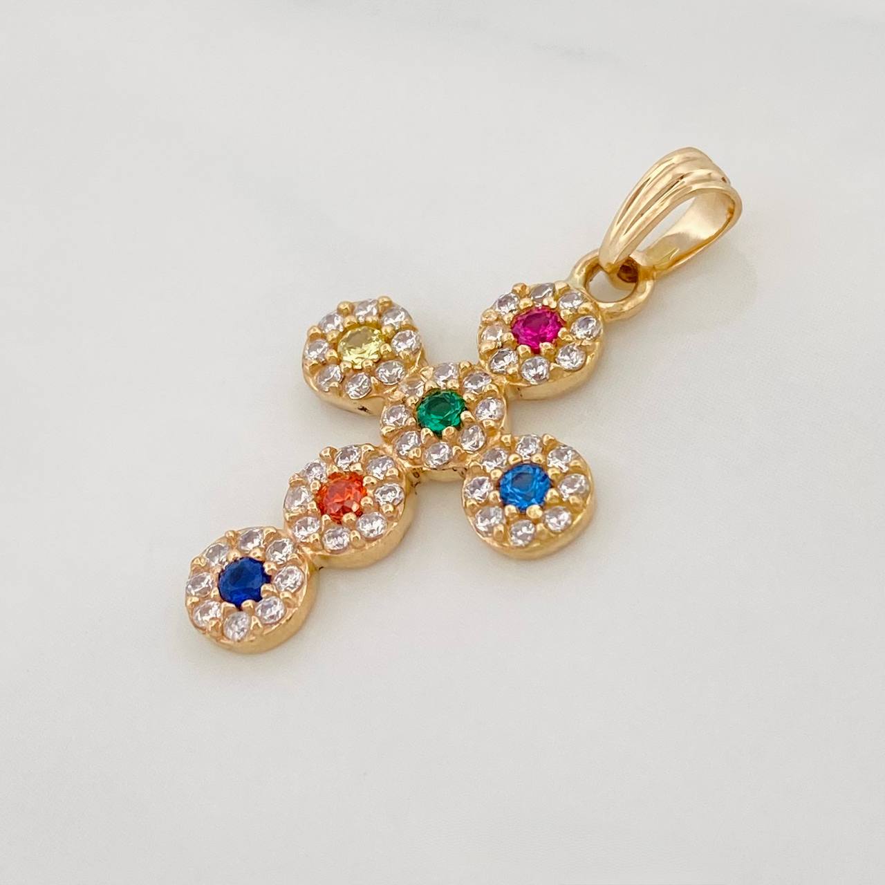 Dije Cruz Tupida 1.95g / 2.7cm Oro Amarillo 18K