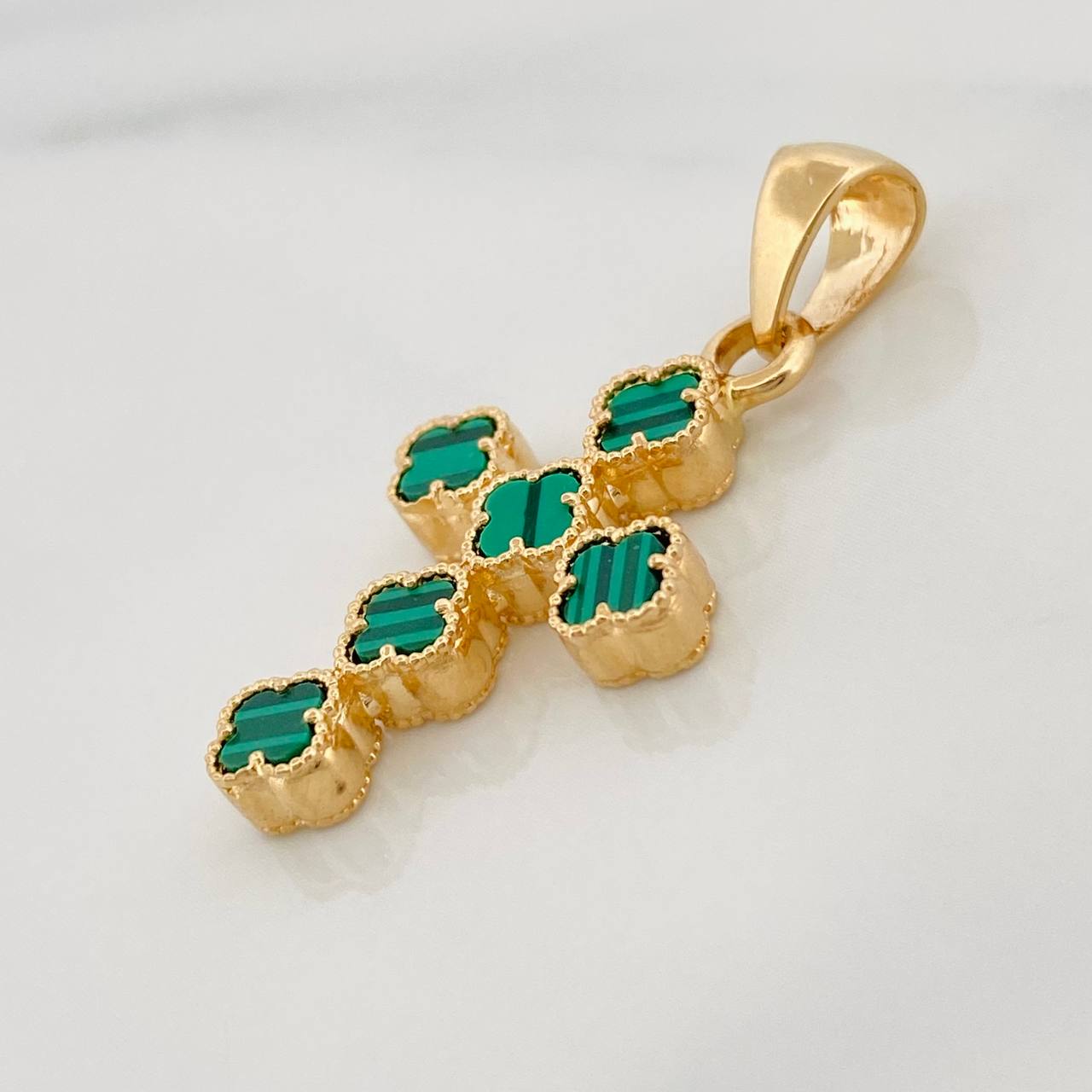 Dije Cruz Trebol 3.25g / 3.2cm Oro Amarillo 18K