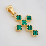 Dije Cruz Trebol 3.25g / 3.2cm Oro Amarillo 18K