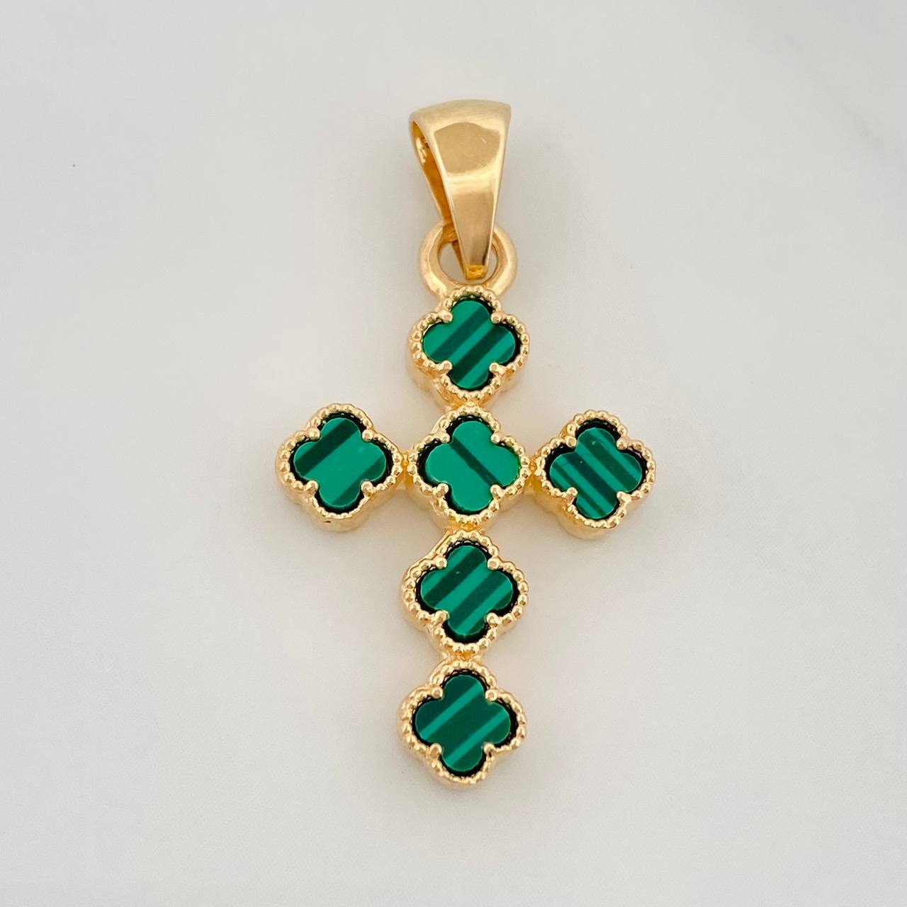 Dije Cruz Trebol 3.25g / 3.2cm Oro Amarillo 18K