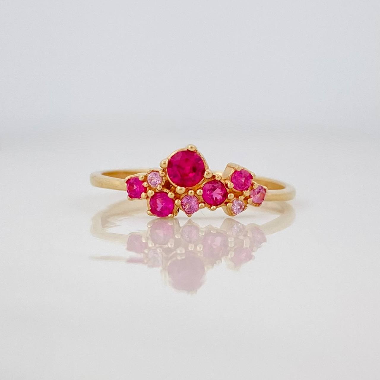 Anillo Circulos 1.65g / T6 Oro Amarillo 18K