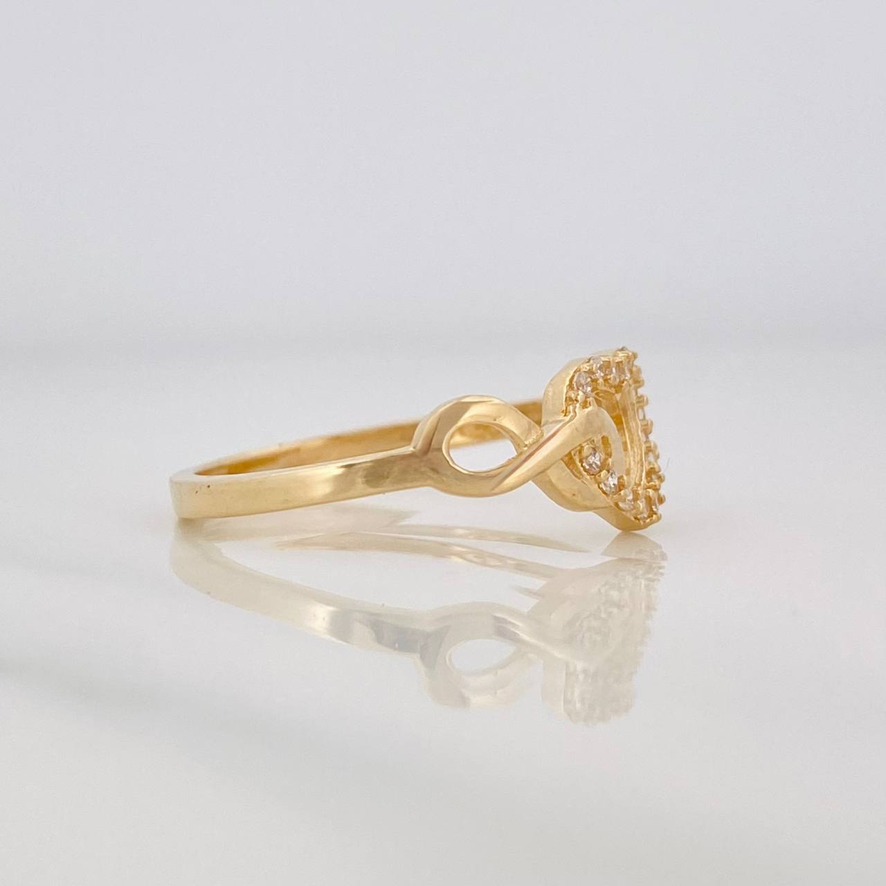 Anillo Corazón Infinito 1.75g / T6 1/4 Oro Amarillo 18K